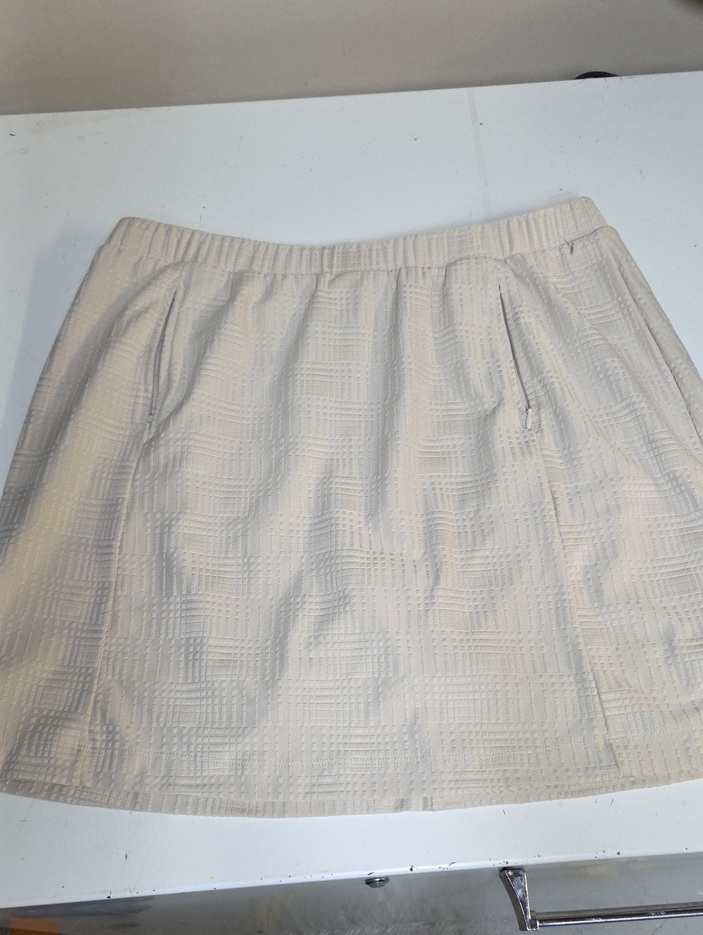Tail Cream Textured Mini Skort Golf Pickleball Sz XL